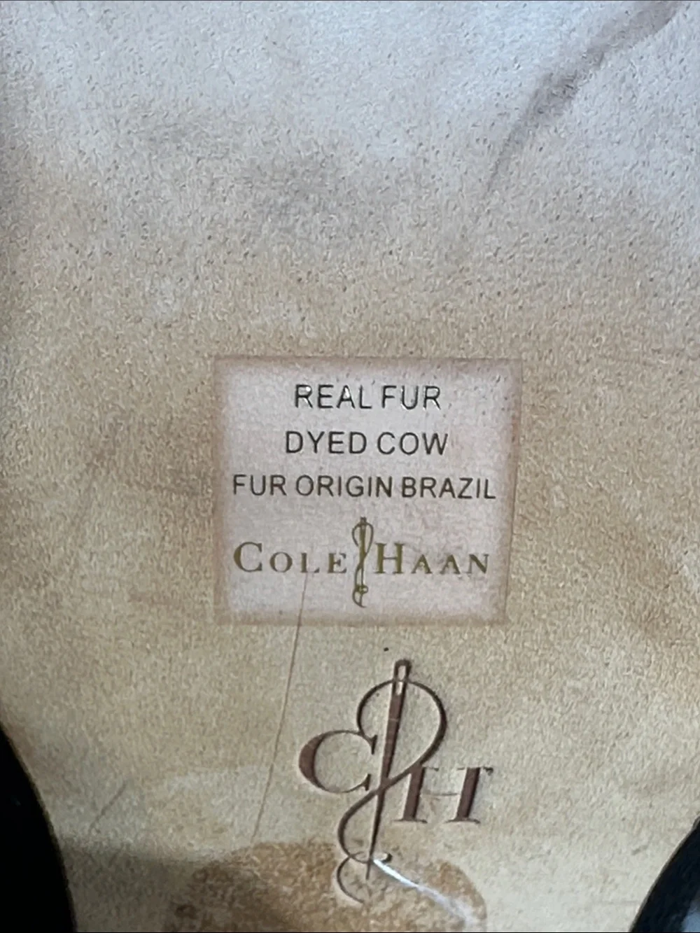 Cole Haan Sophie leather and genuine calf hair booties